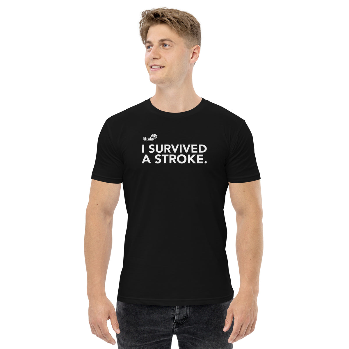 I Survived A Stroke Tshirt - Black – Stroke Foundation