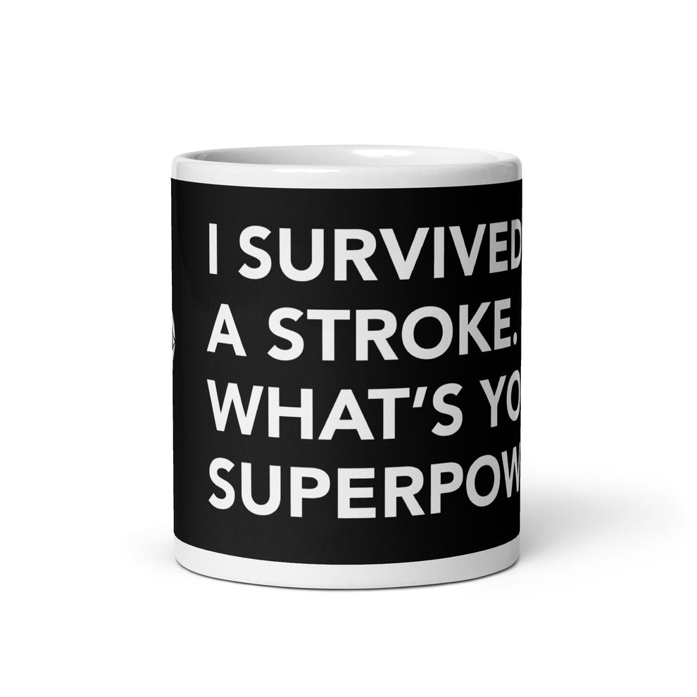 I Survived A Stroke, What's Your Superpower Mug - Black – Stroke Foundation